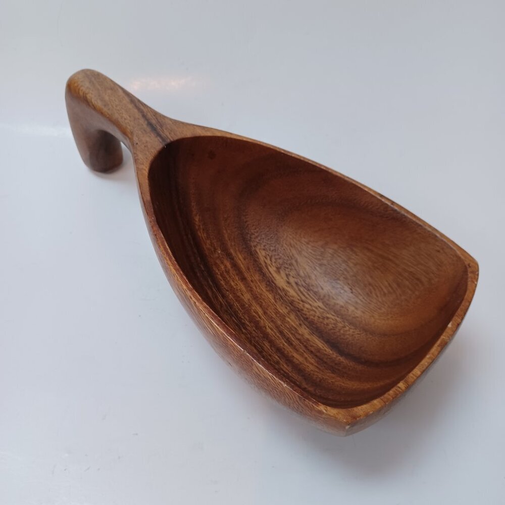Monkey Pod‎ Wood Scoop Vintage Genuine Dolphin Bowl Philippines